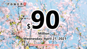 2021年4月17日，300万美元的强力球奖金属于三位玩家。